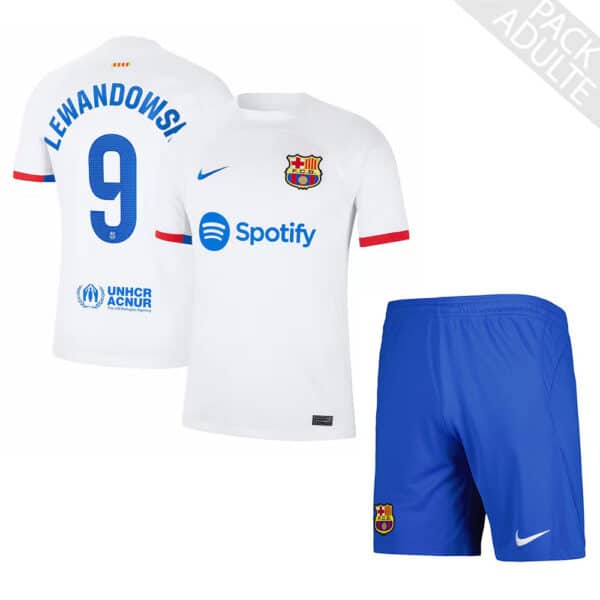 PACK FC BARCELONE EXTERIEUR LEWANDOWSKI SAISON 2023-2024