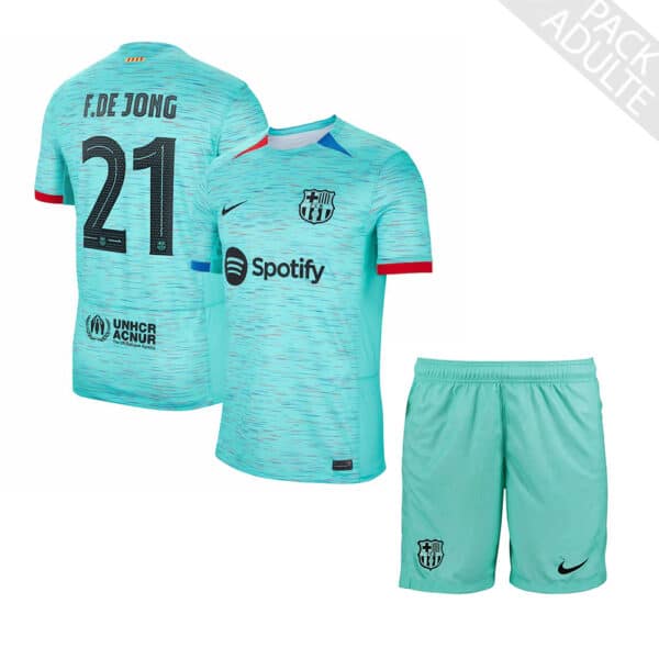 PACK FC BARCELONE THIRD FRENKIE DE JONG SAISON 2023-2024