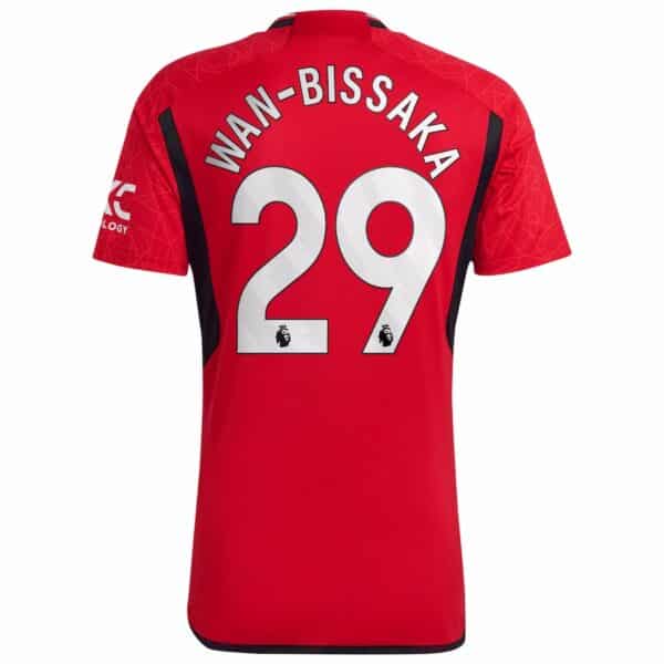 PACK MANCHESTER UNITED DOMICILE WAN-BISSAKA ENSEMBLE SAISON 2023-2024