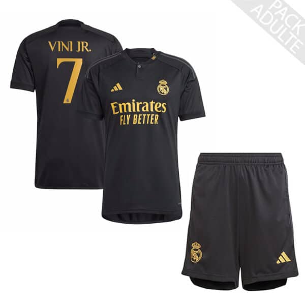 PACK REAL MADRID THIRD VINI JUNIOR SAISON 2023-2024