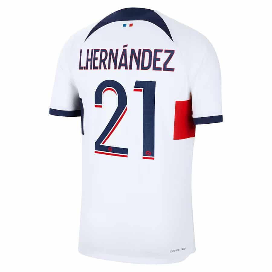 MAILLOT PSG EXTERIEUR LUCAS HERNANDEZ VERSION VAPOR MATCH 2023-2024