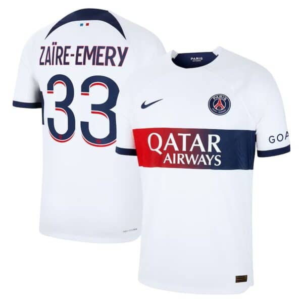 MAILLOT PSG EXTERIEUR ZAIRE-EMERY VERSION VAPOR MATCH 2023-2024