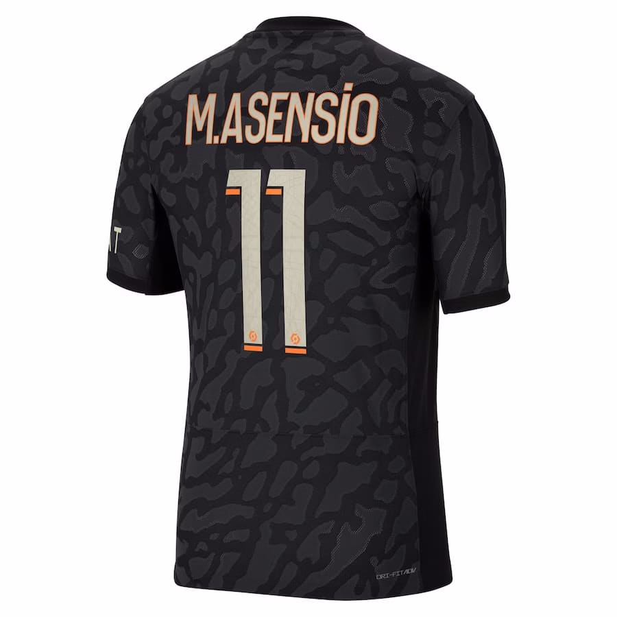 MAILLOT PSG THIRD MARCO ASENSIO VERSION VAPOR MATCH 2023-2024