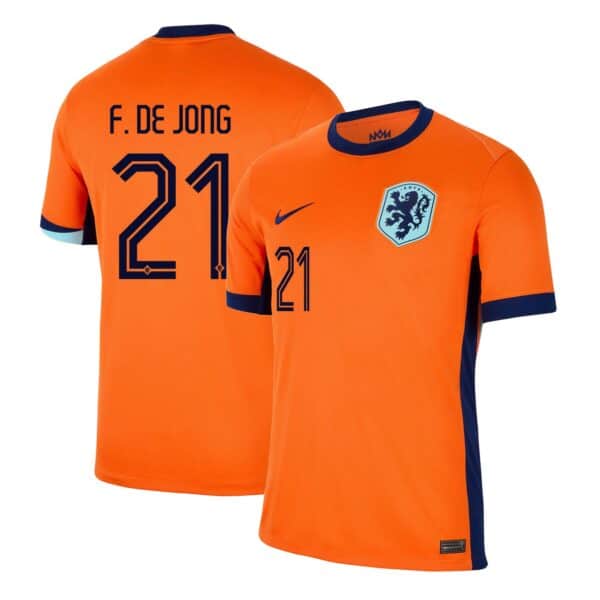 MAILLOT PAYS-BAS DOMICILE FRENKIE DE JONG SAISON 2024-2025