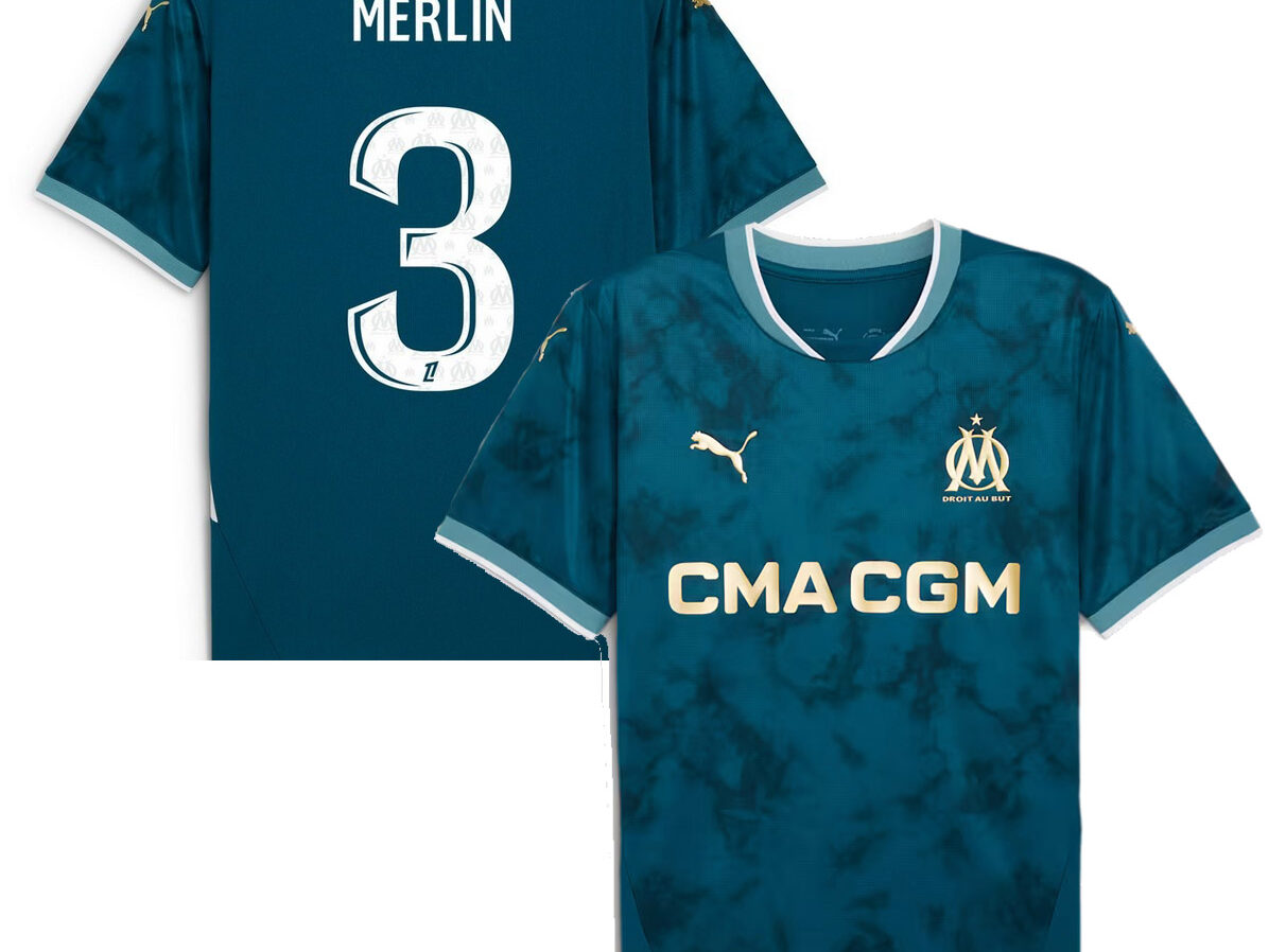 MAILLOT OLYMPIQUE DE MARSEILLE EXTERIEUR MERLIN 2024-2025