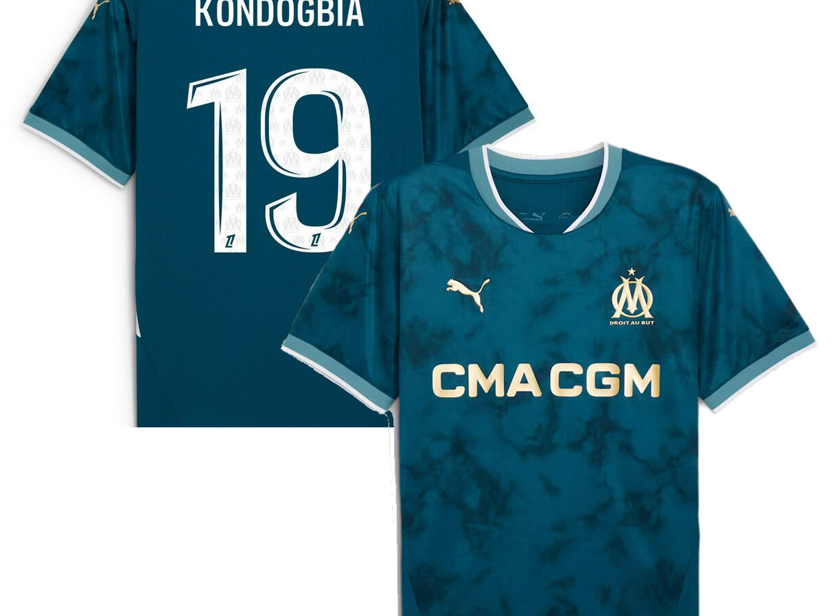 MAILLOT OLYMPIQUE DE MARSEILLE EXTERIEUR KONDOGBIA SAISON 2024-2025