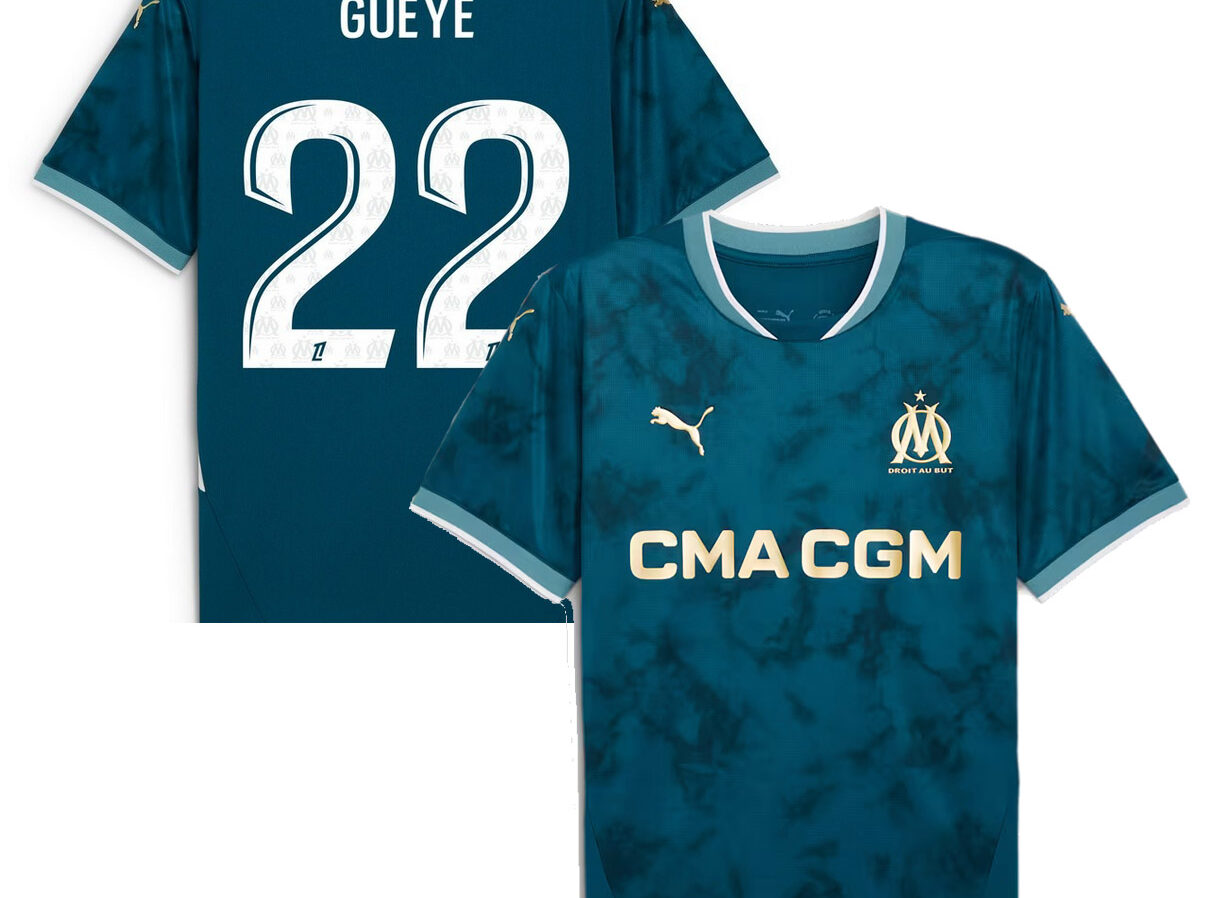 MAILLOT OLYMPIQUE DE MARSEILLE EXTERIEUR GUEYE 2024-2025