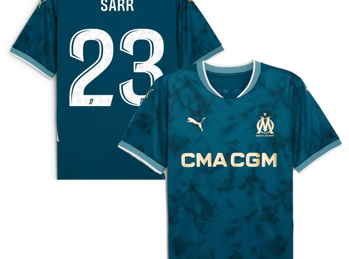 MAILLOT OLYMPIQUE DE MARSEILLE EXTERIEUR SARR SAISON 2024-2025