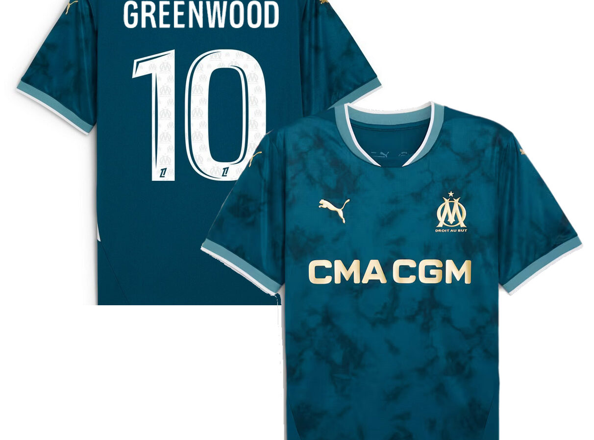 MAILLOT OLYMPIQUE DE MARSEILLE EXTERIEUR GREENWOOD SAISON 2024-2025