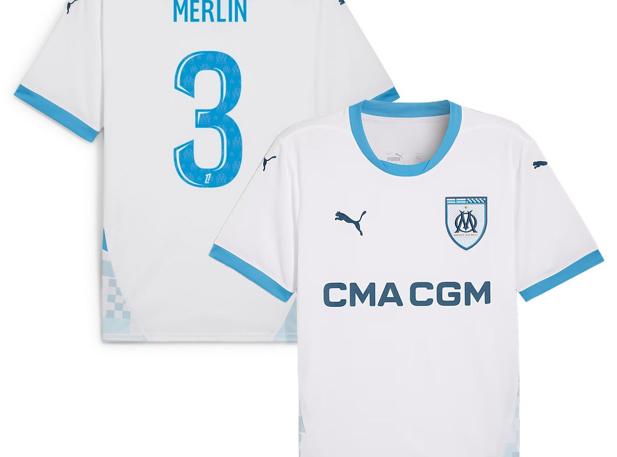 MAILLOT OLYMPIQUE DE MARSEILLE DOMICILE MERLIN SAISON 2024-2025