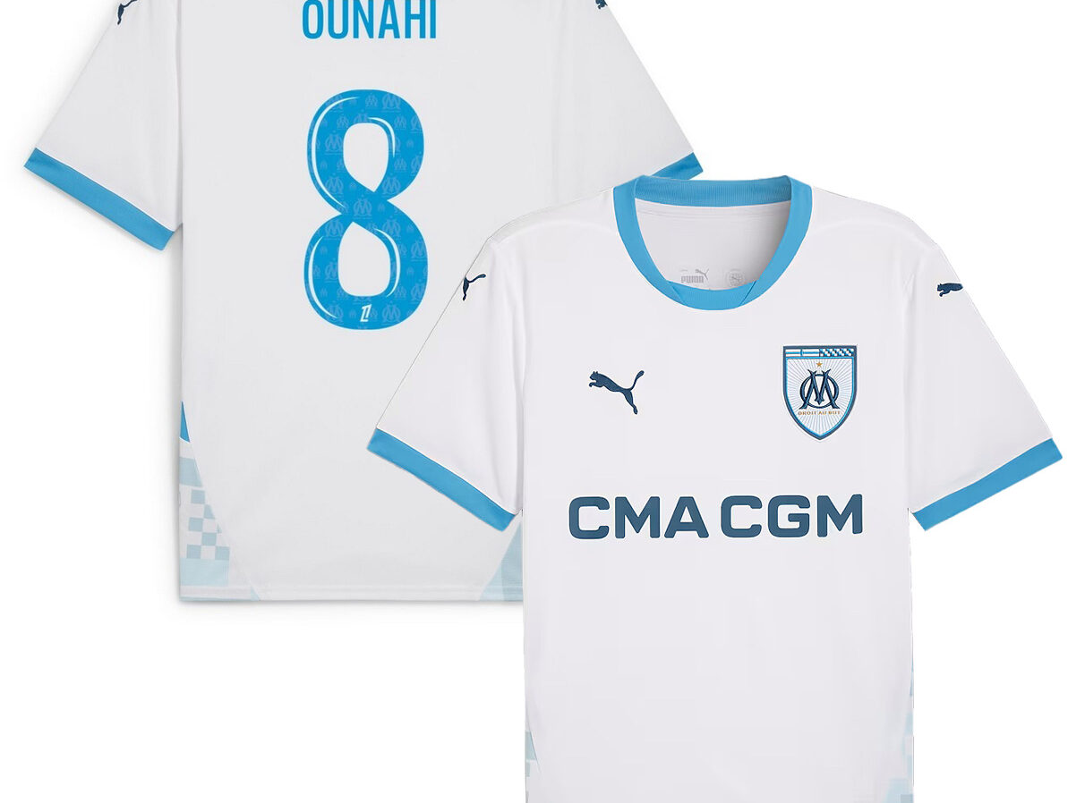 MAILLOT OLYMPIQUE DE MARSEILLE DOMICILE OUNAHI SAISON 2024-2025