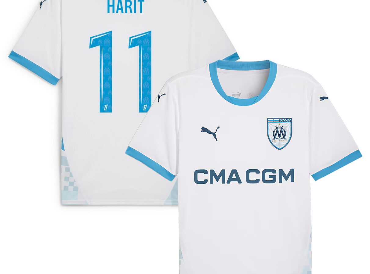 MAILLOT OLYMPIQUE DE MARSEILLE DOMICILE HARIT SAISON 2024-2025