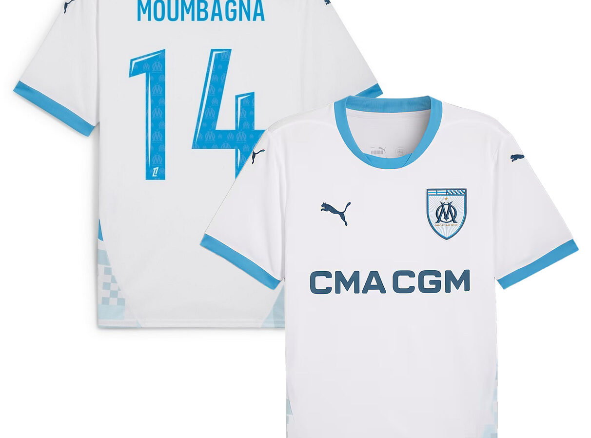 MAILLOT OLYMPIQUE DE MARSEILLE DOMICILE MOUMBAGNA SAISON 2024-2025