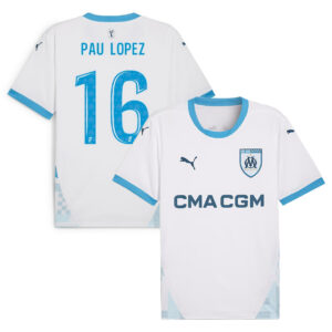 MAILLOT OLYMPIQUE DE MARSEILLE DOMICILE PAU LOPEZ SAISON 2024-2025