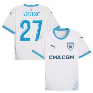 MAILLOT OLYMPIQUE DE MARSEILLE DOMICILE VERETOUT SAISON 2024-2025