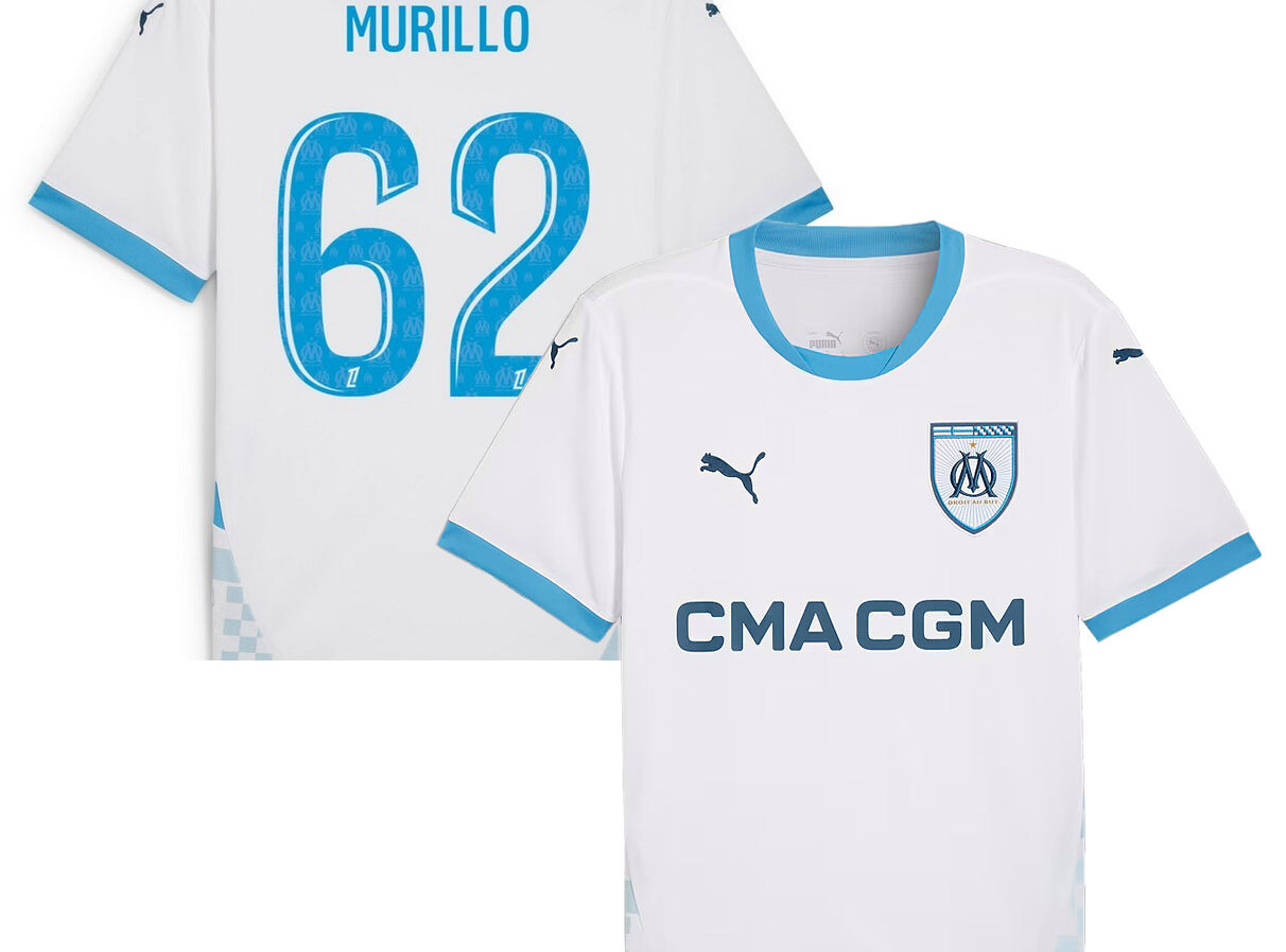 MAILLOT OLYMPIQUE DE MARSEILLE DOMICILE VERETOUT SAISON 2024-2025