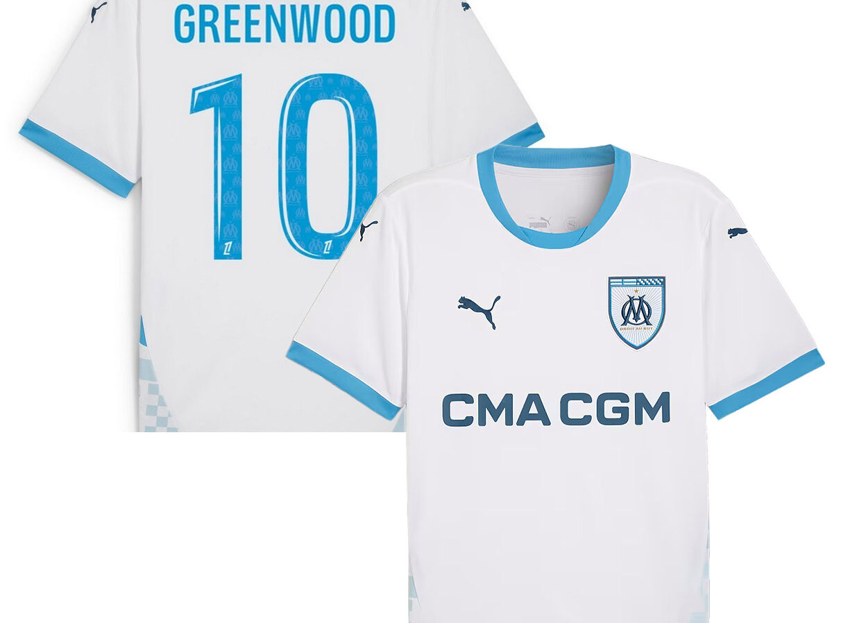 MAILLOT OLYMPIQUE DE MARSEILLE DOMICILE VERETOUT SAISON 2024-2025