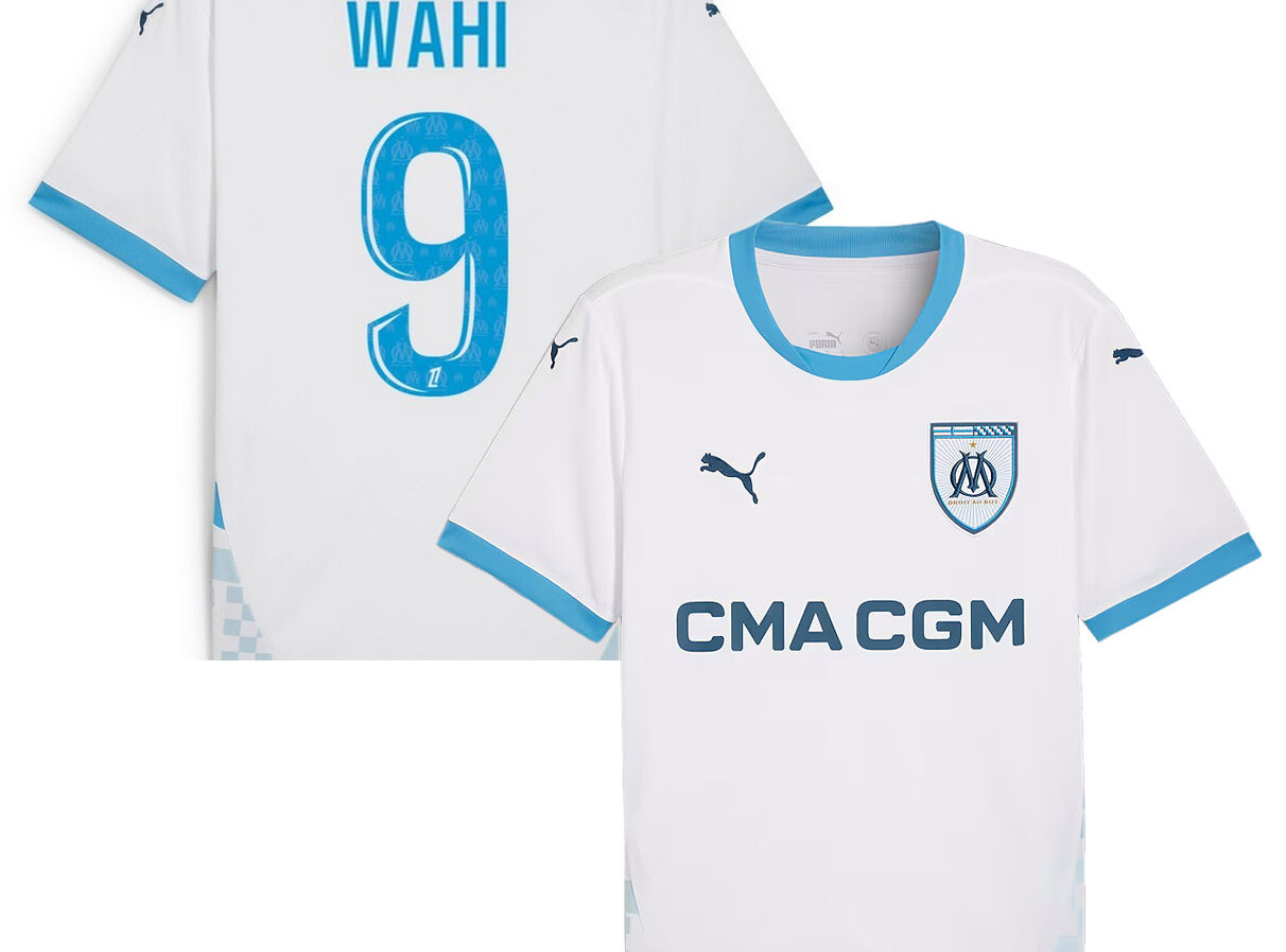 MAILLOT OLYMPIQUE DE MARSEILLE DOMICILE VERETOUT SAISON 2024-2025