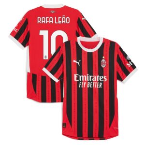 MAILLOT MILAN AC RAFA LEAO AUTHENTIC DOMICILE SAISON 2024-2025